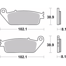 BREMBO utcai szinterelt fém fékbetétek - 07HO30SA egyéb motorkerékpár alkatrész