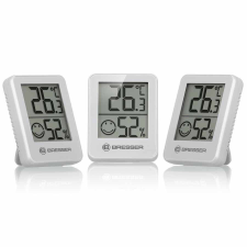 Bresser ClimaTemp szett, 3 darabos digitális hőmérő és páratartalom mérő (higrométer), hőmérő és hygrométer időjárásjelző