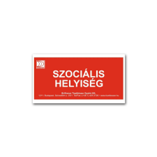 Brilliance matrica - szociális helység információs címke