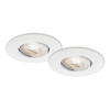 Briloner süllyesztett LED-es lámpa Kulana fehér 9 cm átmérő 2 darabos készlet