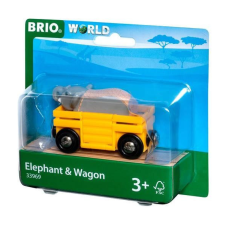 BRIO 33969 Vagon és elefánt lábbal hajtható járgány