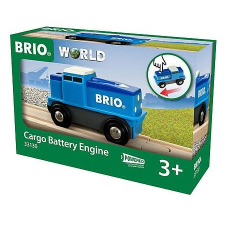 BRIO Elemes tehervonati mozdony - kék (33130) kisvasút