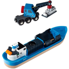 BRIO World 33534 Teherhajó és daru kisvasút
