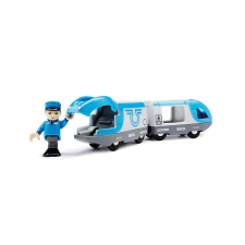 BRIO World Elemes utasszállító vonat - Kék (33506) autópálya és játékautó