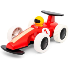 BRIO World Nagy hátrahúzós versenyautó - Piros autópálya és játékautó