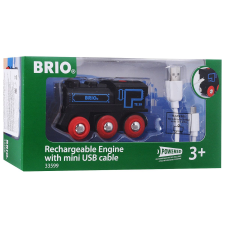 BRIO World Újratölthető gőzmozdony - Fekete autópálya és játékautó