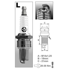 BRISK LR14C Gyújtógyertya, Super sorozat autóalkatrész