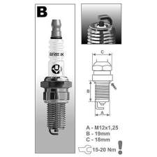 BRISK zapalovací svíčka B12C řada Super autóalkatrész