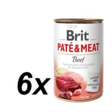 Brit Brit Paté & Meat Beef 6 x 400 g kutyaeledel