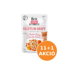 Brit Care Cat alutasak pulyka/lazac szószban 12x85g macskaeledel