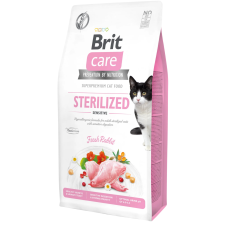 Brit Care Cat STERILISED - SENSITIVE NYÚL 2kg macskaeledel