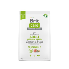 Brit Care Dog Sustainable Insect Adult Medium Breed 3 kg kutyaeledel
