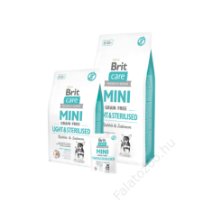 Brit Care Mini Grain Free Light&Sterilised Rabbit & Salmon 7 kg kutyaeledel