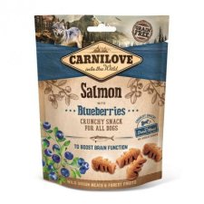 Brit Carnilove Dog Crunchy Snack Salmon &amp; Blueberries- Lazac Hússalés Áfonyával 200g jutalomfalat kutyáknak