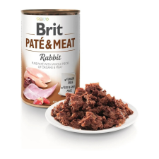 Brit PATE & MEAT FOOD WITH RABBIT FOR DOGS 400G kutyaeledel