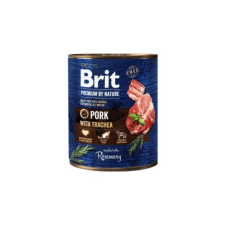 Brit Premium by Nature Adult Pork with Trachea konzerv – 800 g kutyaeledel