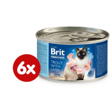 Brit Premium by Nature Trouth with Liver 6x200 g macskaeledel