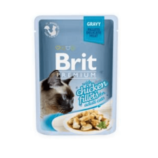 Brit Premium Cat Delicate Fillets in Gravy with Chicken 85g macskaeledel