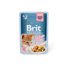 Brit Premium Cat Delicate Fillets Kitten csirke szószban 85g macskaeledel