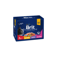 Brit Premium Cat Pouches Familiy Plate 12X100G macskaeledel