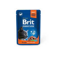 Brit Premium Cat Pouches Salmon for Sterilised – 100 g macskaeledel