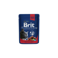 Brit Premium Cat Pouches with Beef Stew & Peas 4x100 g macskaeledel