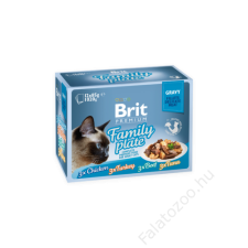 Brit Premium Cat tasakos Delicate Fillets in Gravy Dinner Plate 4x85g macskaeledel