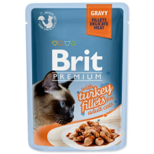  Brit Premium Cat tasakos Delicate Fillets in Gravy with Turkey 24x85g macskaeledel