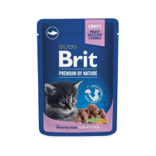 Brit PREMIUM Pouch White Fish Kitten 24x100g fehér halakkal cicáknak macskaeledel