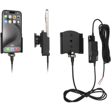 BRODIT 727369 Apple iPhone 15 / 15 Pro Autós tartó/töltő - Fekete mobiltelefon kellék