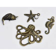  Bronz tengeri medálcsomag, 4db/szett dekorációs kellék