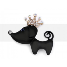  Bross kutya csiszolt kövekkel bross