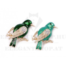  Bross madár csiszolt kövekkel bross