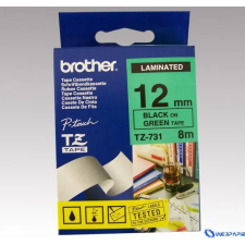 Brother 12 mm-es szalag zöld alap/fekete betű címkézőgép