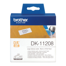 Brother DK-11208 elővágott öntapadós címke 400db/tekercs 38mm x 90mm White nyomtató kellék