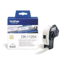 Brother Etikett címke DK11204, Általános etikett címke, Elővágott (stancolt), Fehér alapon fekete, 400 db (DK11204) nyomtatópatron & toner