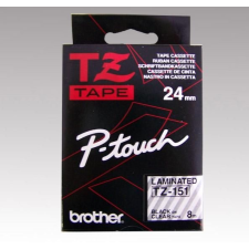 Brother Feliratozógép szalag, 24 mm x 8 m, BROTHER, "TZe-151" víztiszta-fekete címkézőgép