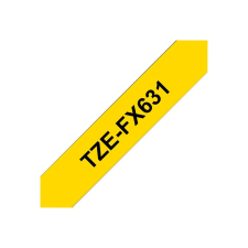 Brother flexible ID tape - Black on yellow (TZEFX631) nyomtató kellék