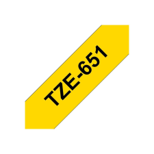 Brother laminated tape TZe-651 - Black on yellow (TZE651) nyomtató kellék