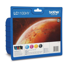 Brother LC1100HY (fekete, cyan, magenta, sárga) eredeti tintapatron csomag nyomtatópatron & toner