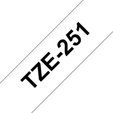 Brother szalag TZe-251, Fehér alapon Fekete, Laminált, 24mm 0.94&quot;, 8 méter nyomtató kellék