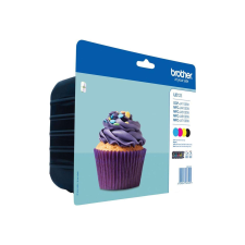 Brother Tinta LC-123 Eredeti Kombinált csomag Fekete, Cián, Bíbor, Sárga LC123VALBPDR nyomtatópatron & toner