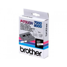 Brother TX-211 Laminált P-touch szalag (6mm) Black on White - 15m nyomtató kellék