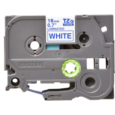 Brother TZe-243 laminált P-touch szalag (18mm) Blue on White - 8m címkézőgép