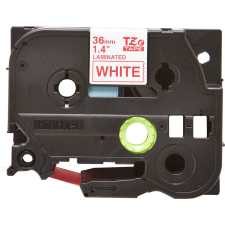 Brother TZe-262 laminált P-touch szalag (36mm) Red on White - 8m címkézőgép