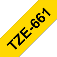 Brother TZE-661 laminált P-touch szalag (36mm) Black on Yellow - 8m nyomtató kellék