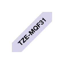 Brother TZe-MQF31 laminált P-touch szalag (12mm) Black on Pastel Purple - 4m információs címke
