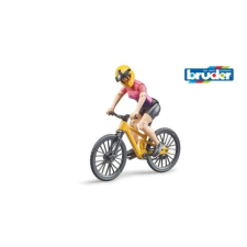 Bruder bworld Mountain Bike kerékpár kerékpáros lánnyal (63111) játékfigura
