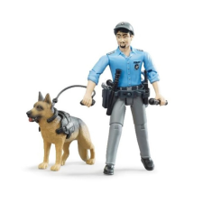 Bruder bworld rendőr játékfigura kutyával (62150) játékfigura