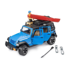 Bruder Jeep Wrangler Rubicon kajakkal és figurával 1:16 autópálya és játékautó